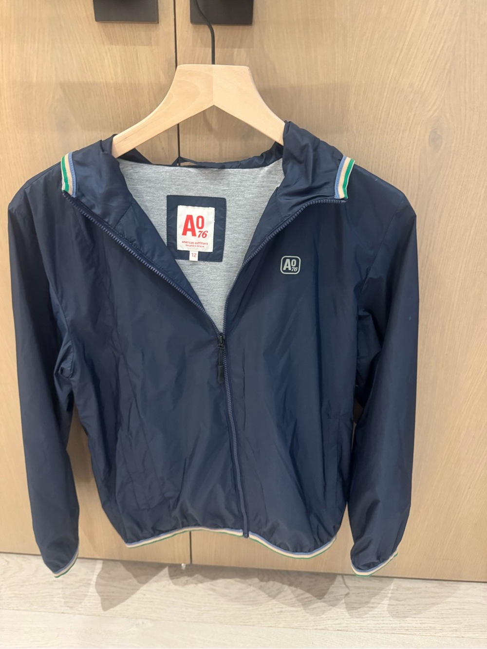 American Outfitters Navy Kids' Lightweight Hooded Jacket